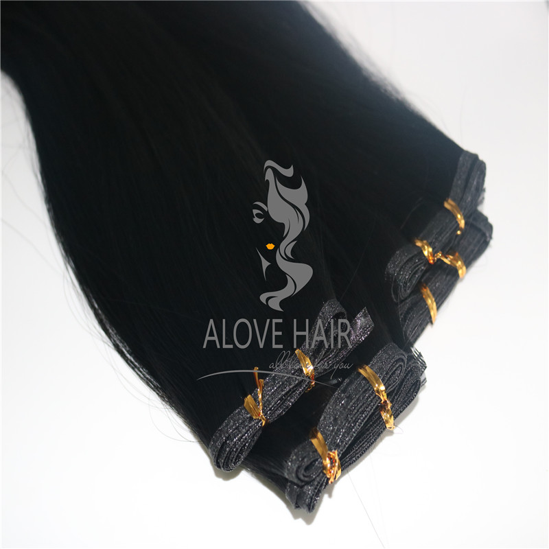 Wholesale full cuticle hybrid hand tied hair extensions 